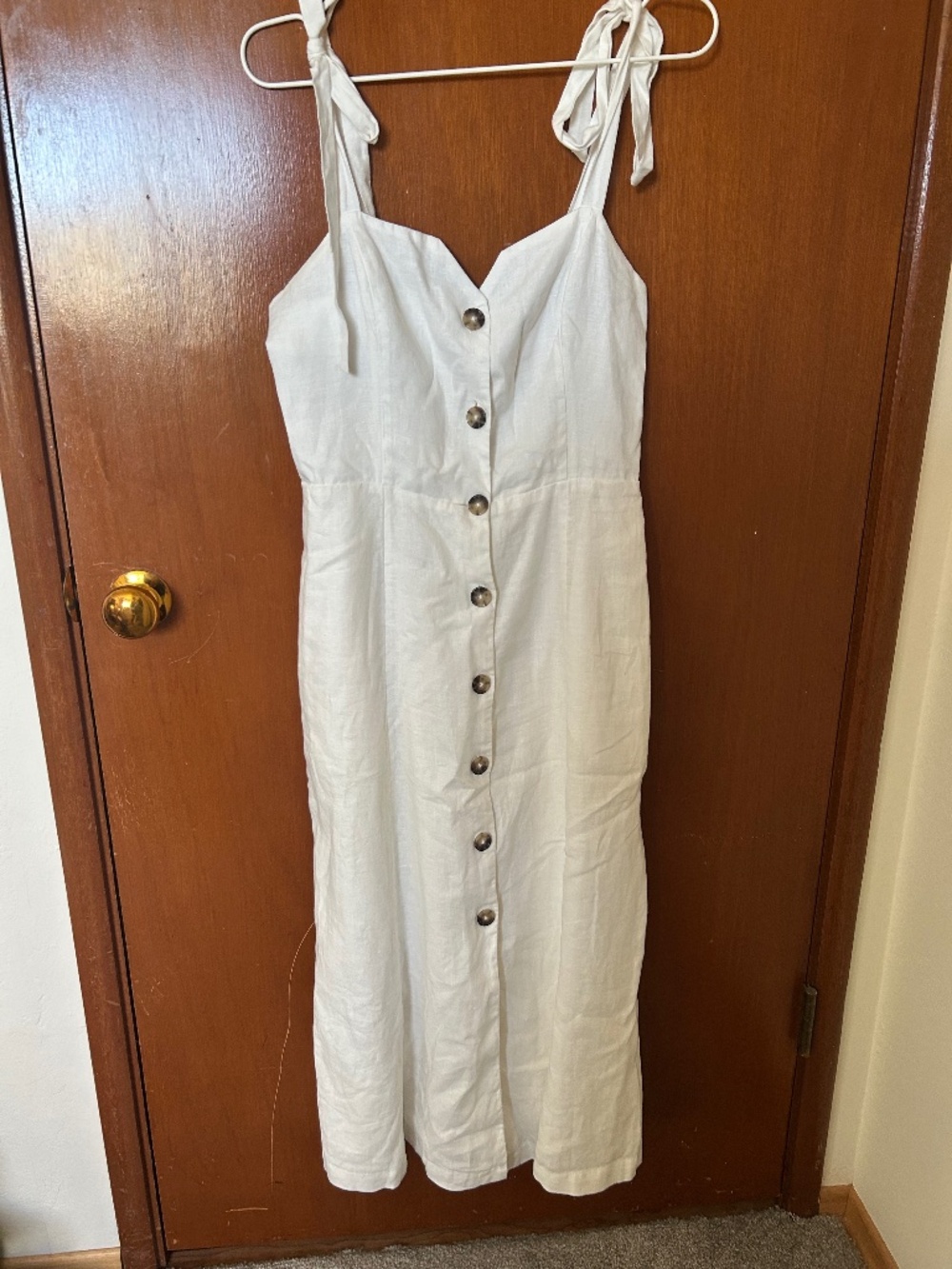 Aritzia Wilfred 100% Linen Midi Dress Size 6 | Fully Lined | Coastal & Parisian